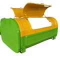 hot style green color big metal dustbin garbage bin waste bin for outside using